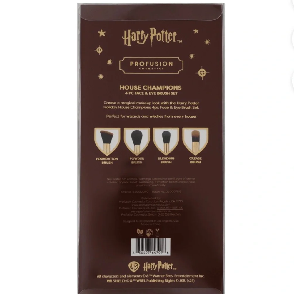 Profusion Cosmetics Harry Potter  Eyeshadow Palette and eye and face brush set